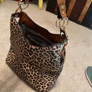Med size Leopard print tote/shoulder bag by Jen & Co